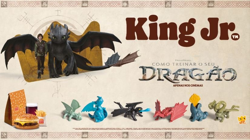Filme 'Como Treinar Seu Dragão' ganha combo com brindes colecionáveis no Burger King; confira