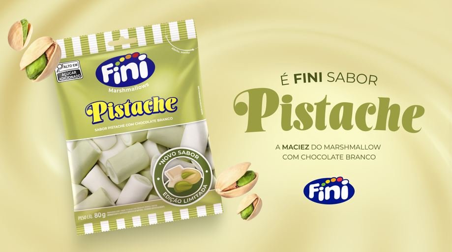 Fini lança Marshmallow sabor Pistache com Chocolate Branco em edição limitada