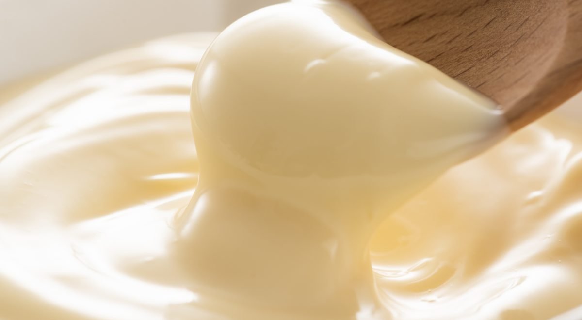 Creme de leite ninho - iStock - Imagem ilustra creme de leite ninho e colher de madeira