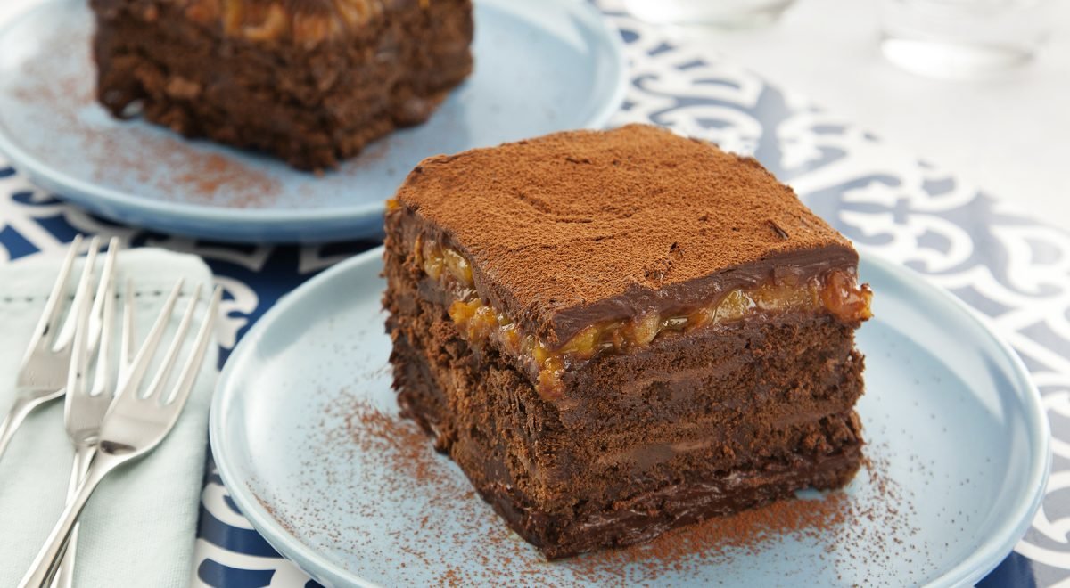 Adria/Divulgação - Pavê de Chocolate Amargo e Damasco