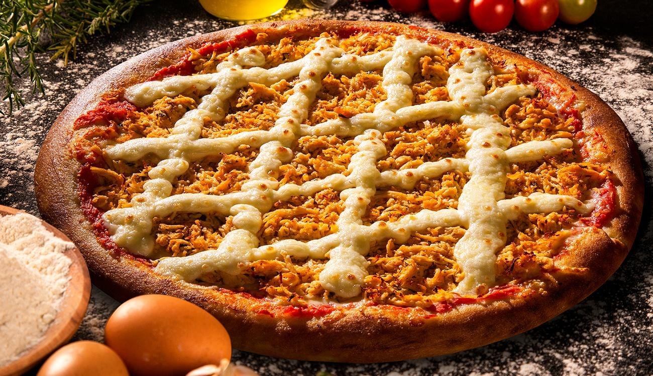 Imagem de Pizza de frango com catupiry