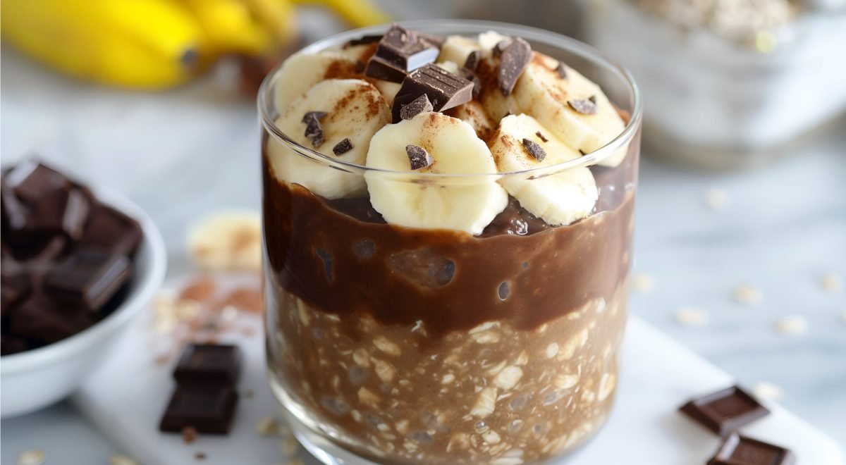 Divulgação/Nestlé - Imagem de overnight oats de banana com chocolate