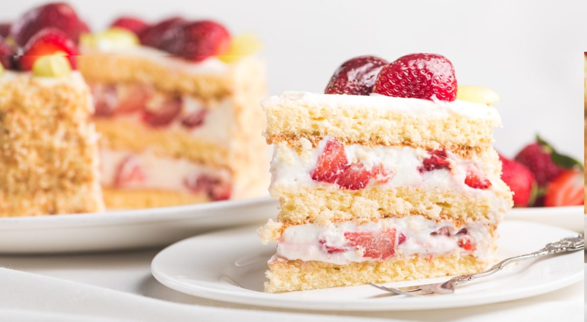 Bolo de morango - iStock - Imagem ilustra bolo 4 leite de morango