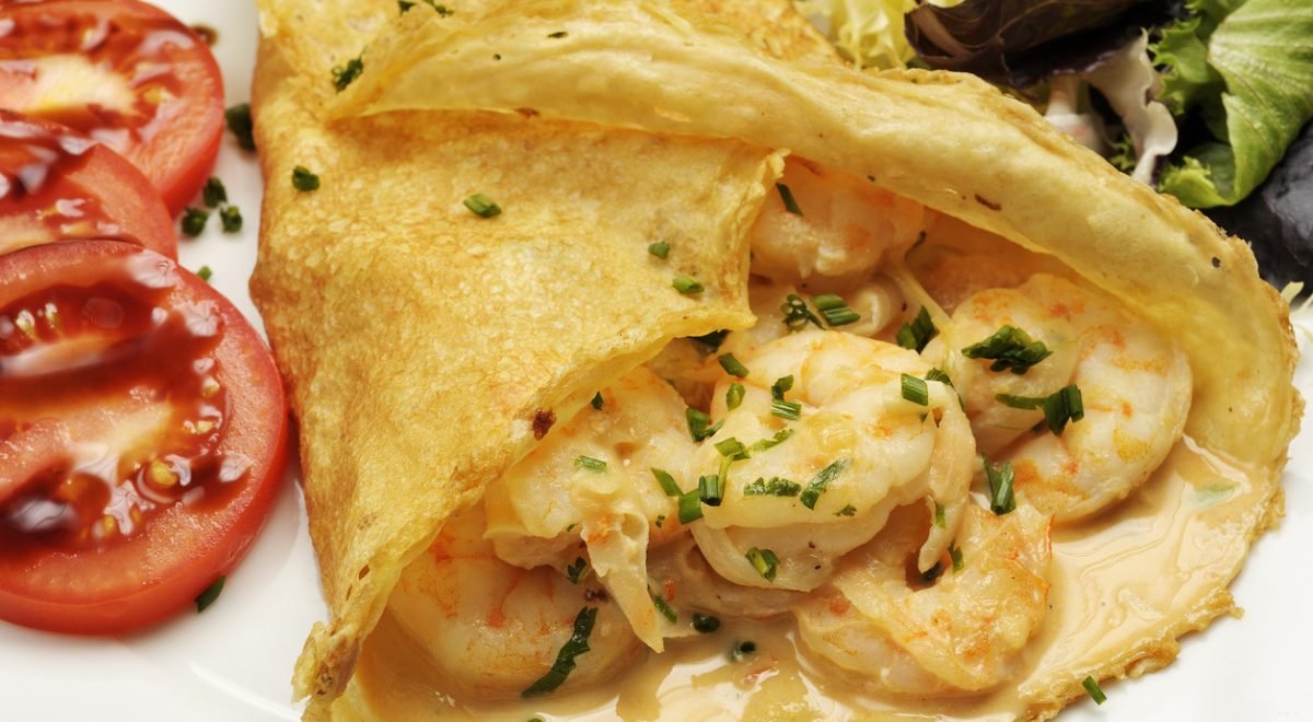 pepbaix/IStock - Imagem de crepioca de camarão