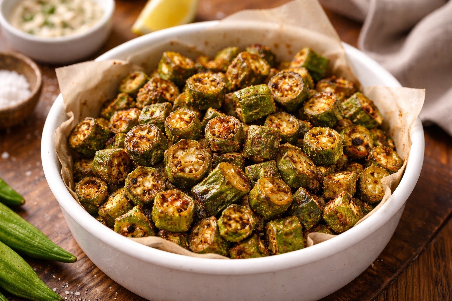 Snack de Quiabo Crocante na Air Fryer