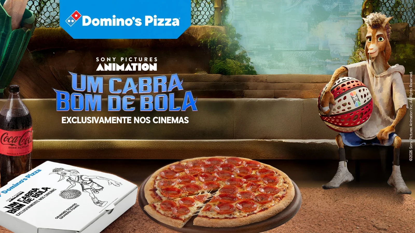 Domino’s e Sony Pictures lançam combo temático do filme “Um Cabra Bom de Bola”, nova animação do estúdio de “Guerreiras do K-Pop” e “Aranhaverso”