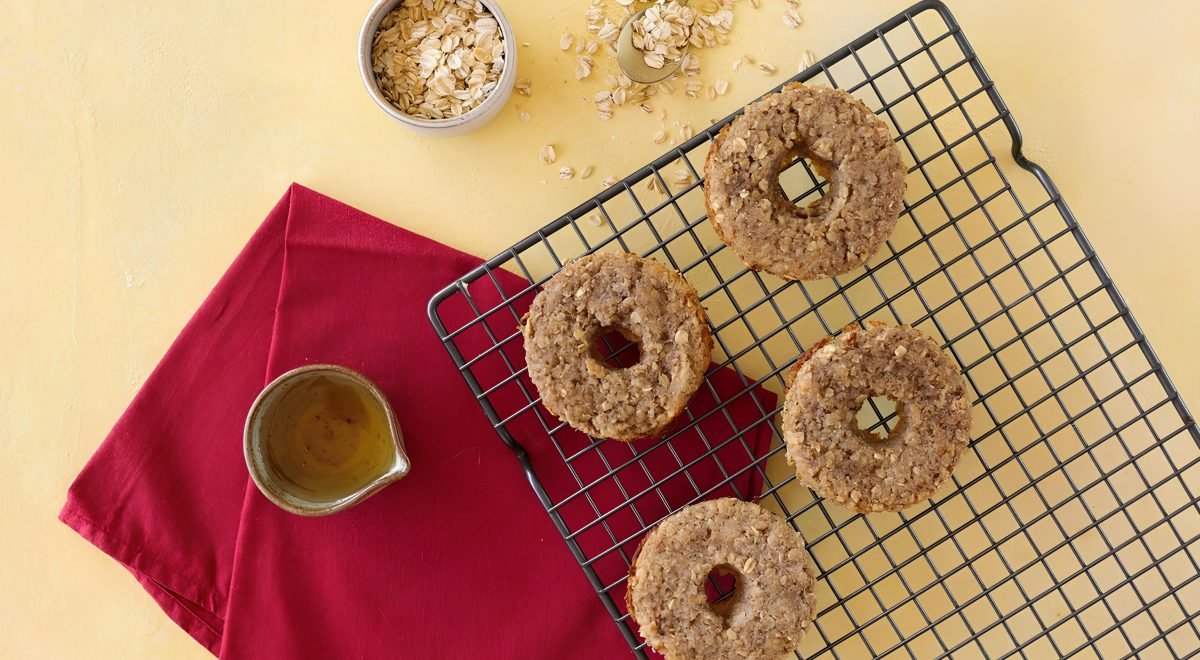 Donuts de aveia com calda de agave sem glúten | Divulgação - Donuts de aveia com calda de agave sem glúten | Divulgação