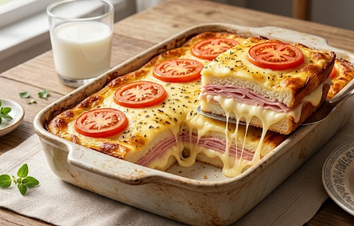 Bauru de forno com requeijão fácil e cremoso
