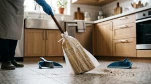 O truque do saco plástico na vassoura: a técnica simples que revoluciona a limpeza de cozinhas e restaurantes